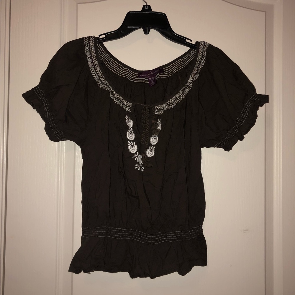 Gloria Vanderbilt Peasant Blouse